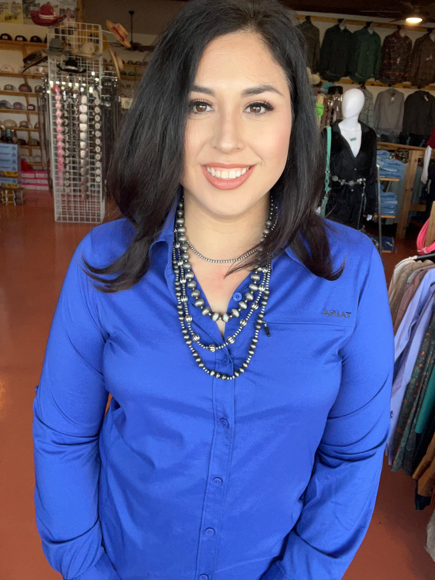 Women’s Ariat Mazarine Blue Long sleeve