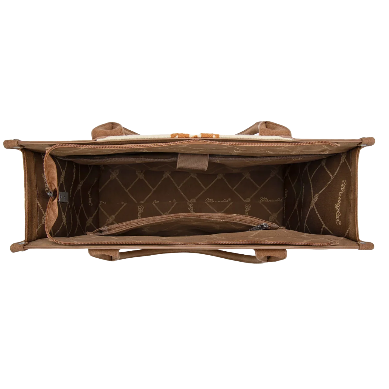 Wrangler Ladies Vintage Tooled Aztec Concealed Carry Large Tote WG226G-8119BR