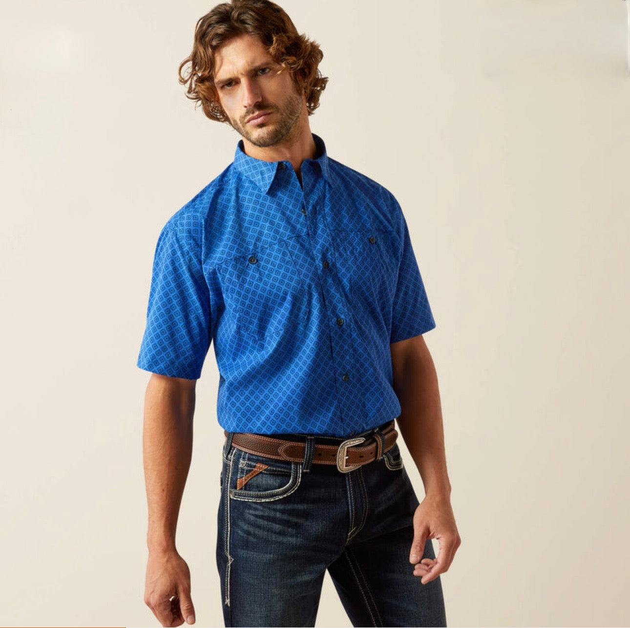 Men’s Ariat 360 Airflow Olympian Blue SS