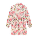Wrangler Girls Floral White Western Snap Long Sleeve Dress