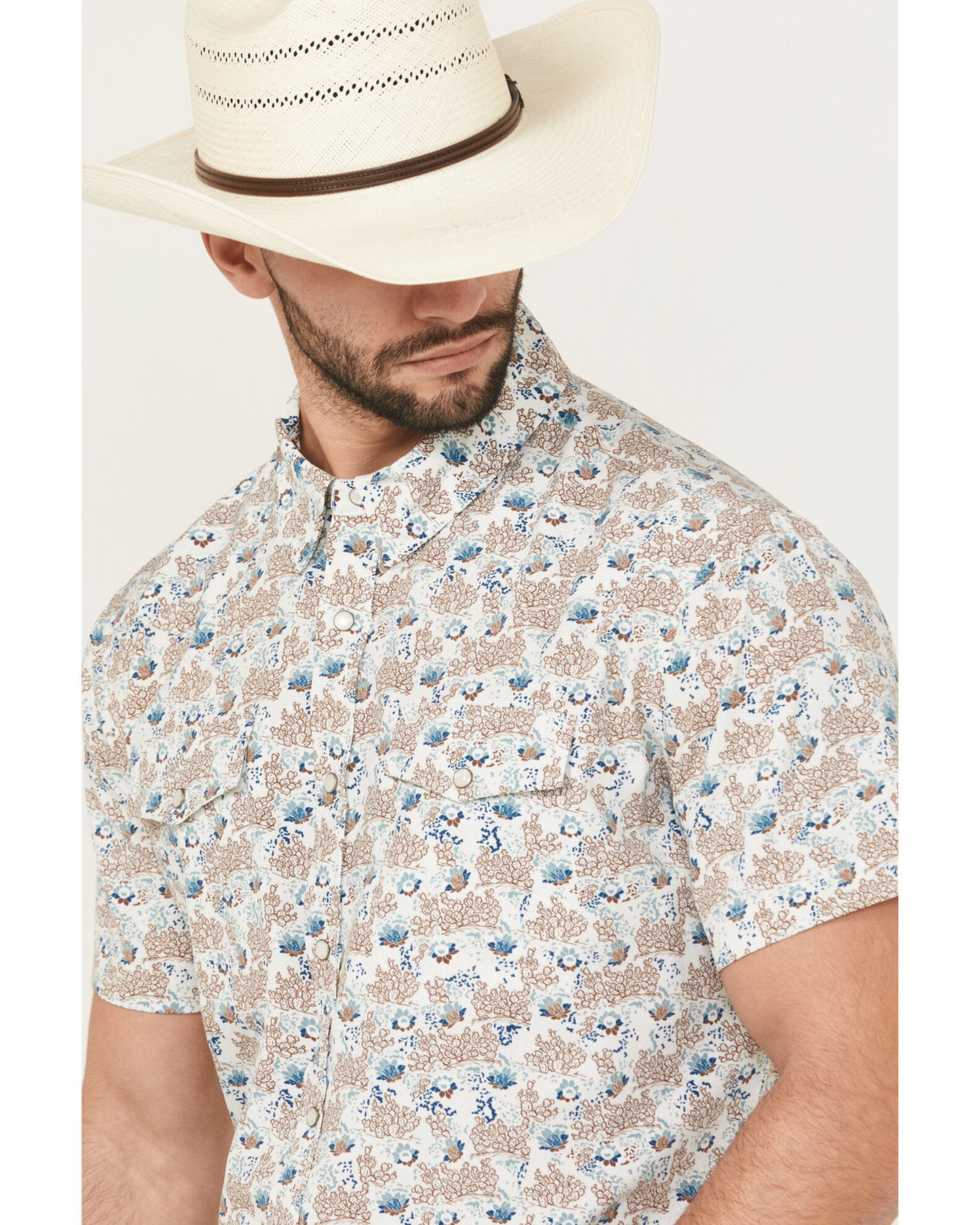 Panhandle Men’s Desert Cacti Pearl-snap