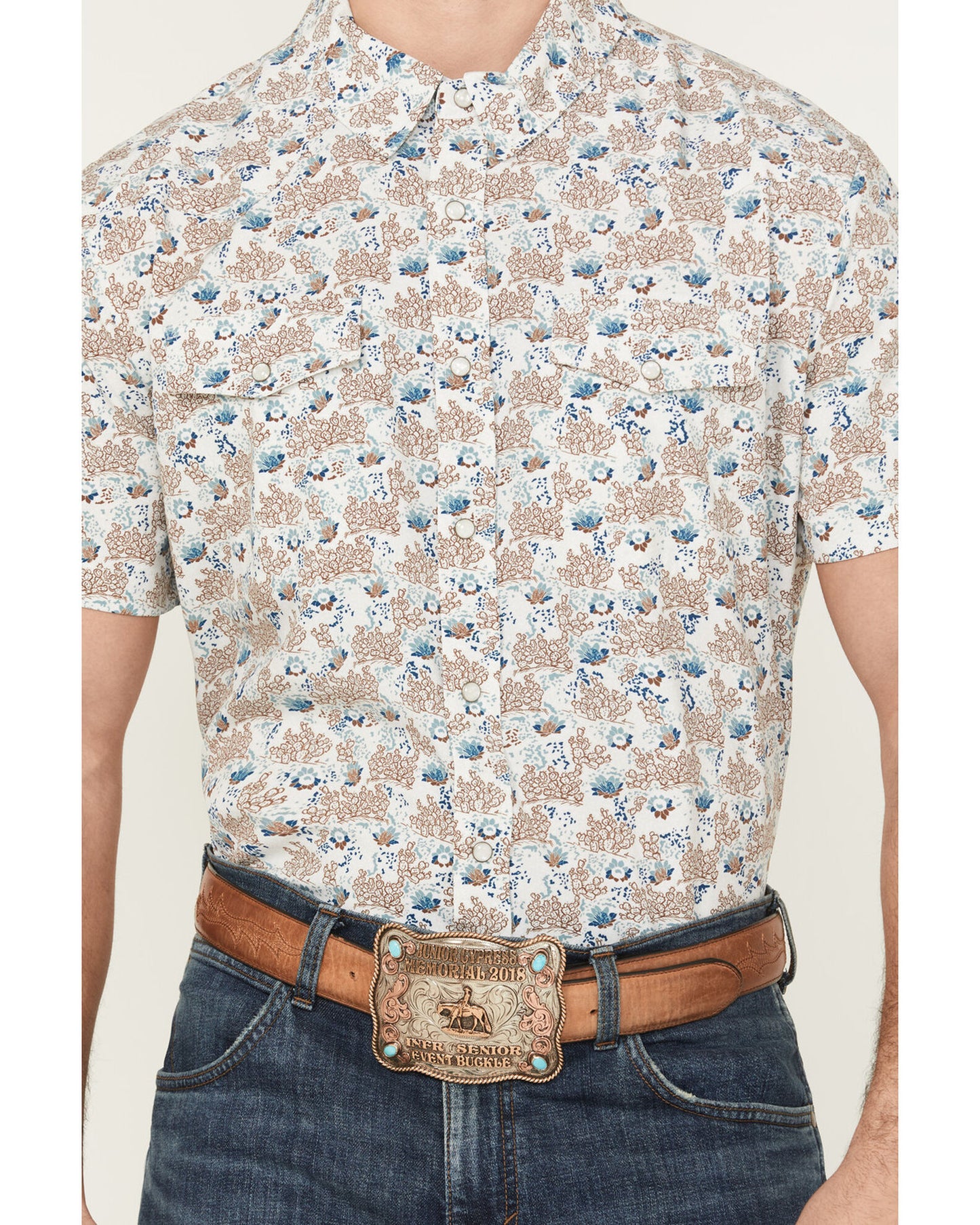 Panhandle Men’s Desert Cacti Pearl-snap