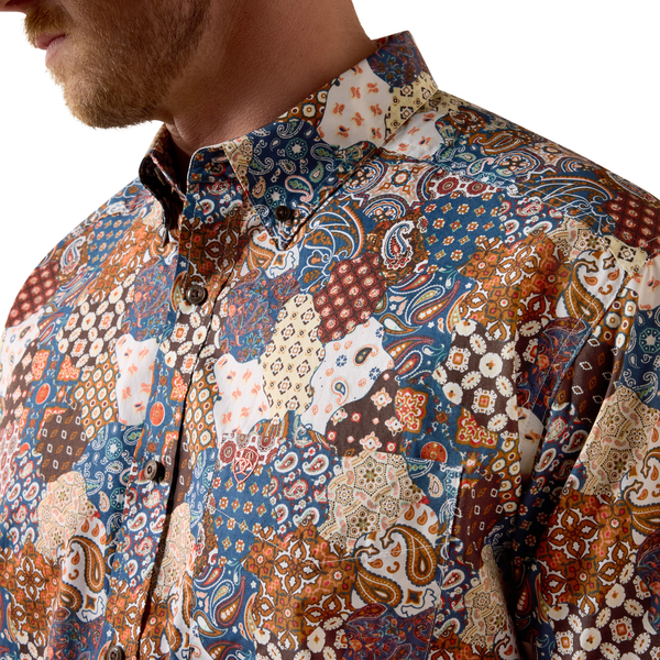 ARIAT NOVA CLASSIC BLUE PATCHWORK - MENS SHIRT - 10073522
