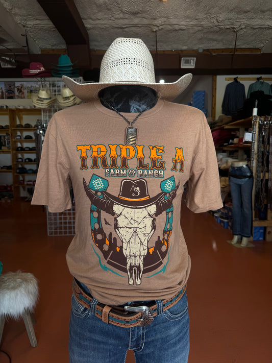 Triple A Rowdy Tee (Camel Tan)