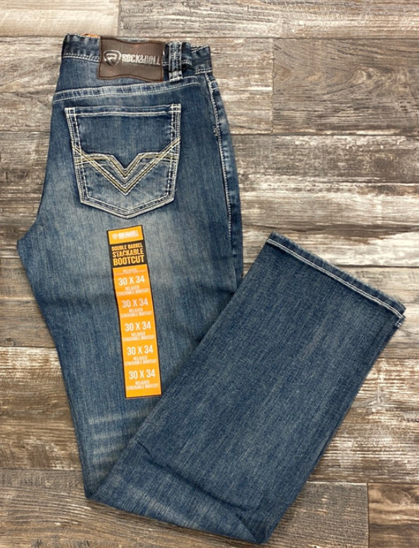 Rock & Roll Men's Relaxed Stackable Bootcut Jeans