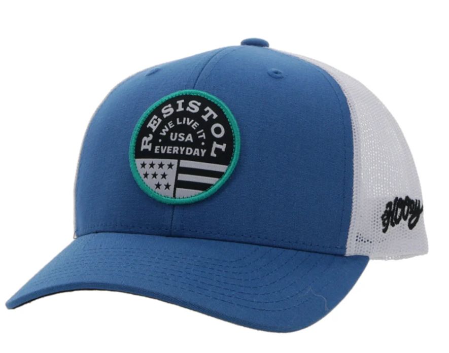 "RESISTOL" BLUE/WHITE HAT