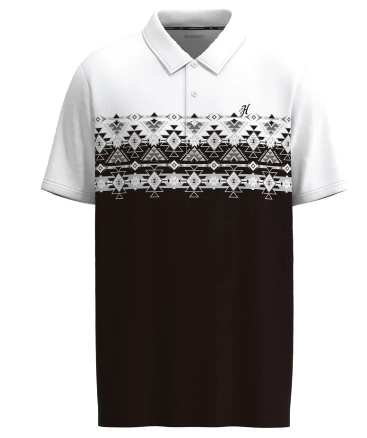 YOUTH Black Aztec "Weekender" Polo