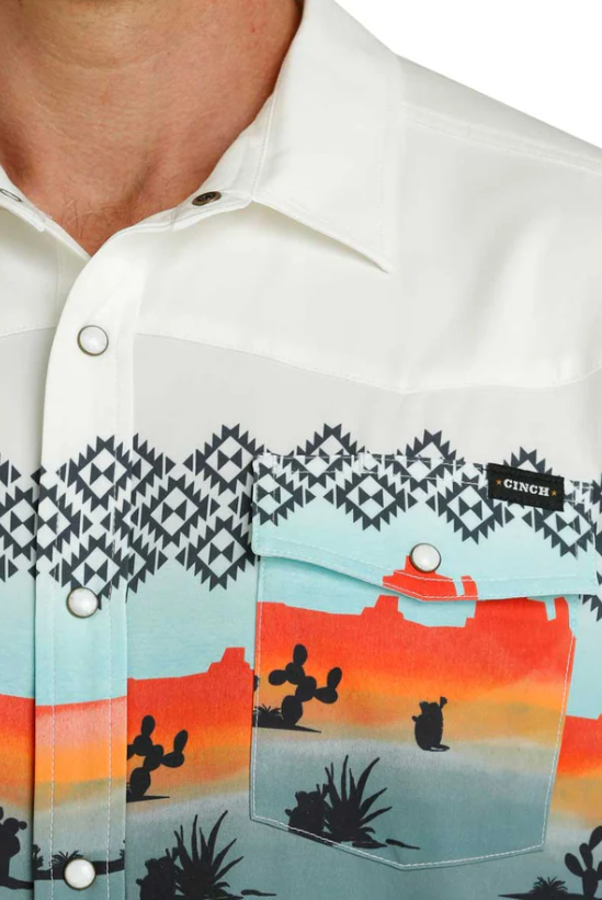 Cinch Men's Desert Rider Snap Short Sleeve Shirt