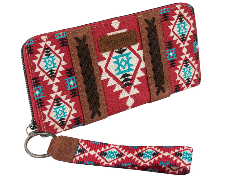 Montana West × Wrangler Wristlet Western Wallet Boho Aztec Credit Card Holder