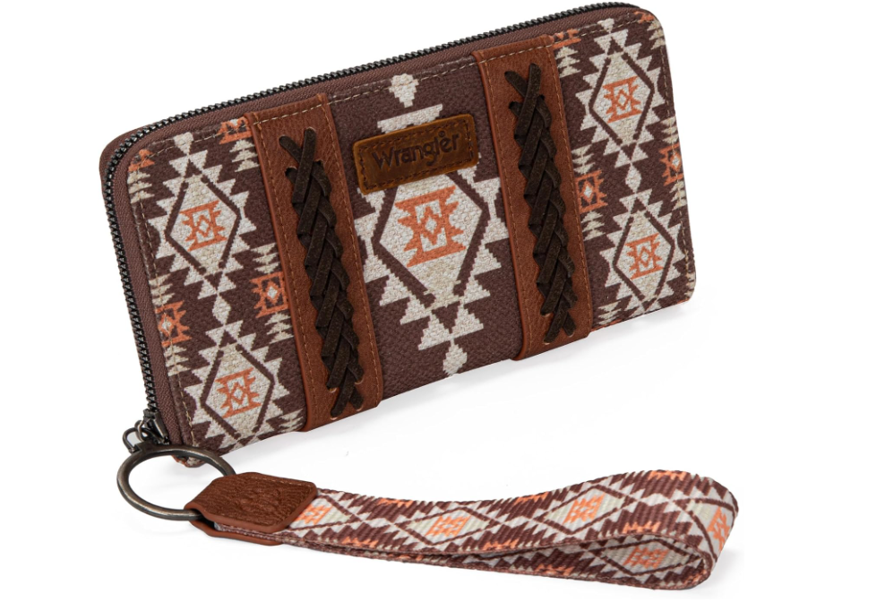Montana West × Wrangler Wristlet Western Wallet Boho Aztec Credit Card Holder