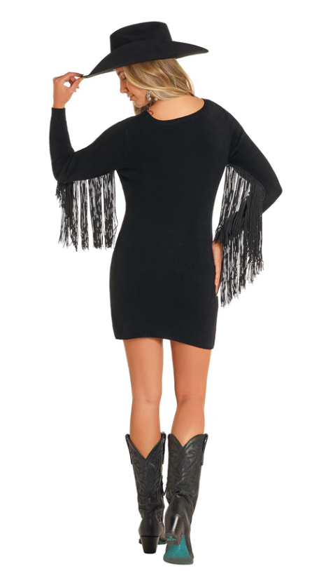 Rock & Roll Sweater Dressw/aztec
