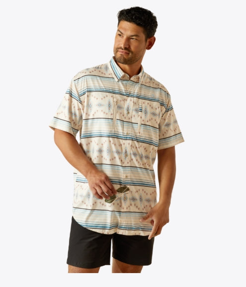 Ariat Men's VenTTek SS Shirt - Moonbeam