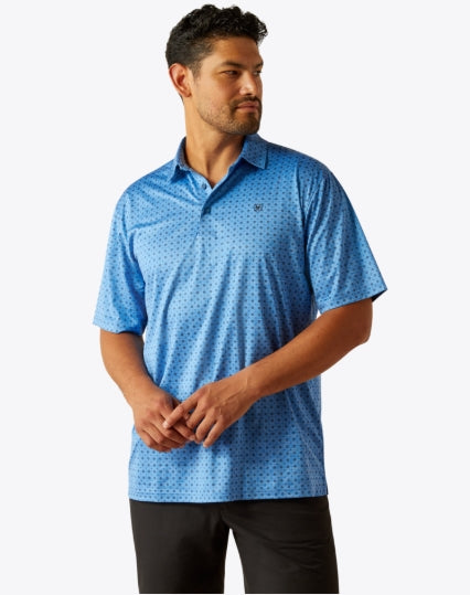 Ariat Men's Charger 2.0 Classic Blue Polo