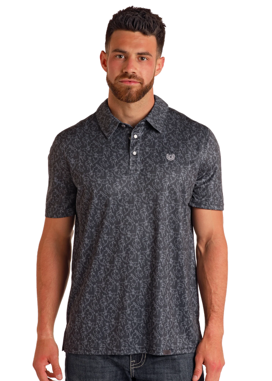 Panhandle SS Polo Snap - Black