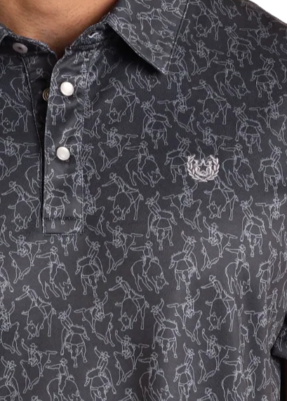 Panhandle SS Polo Snap - Black