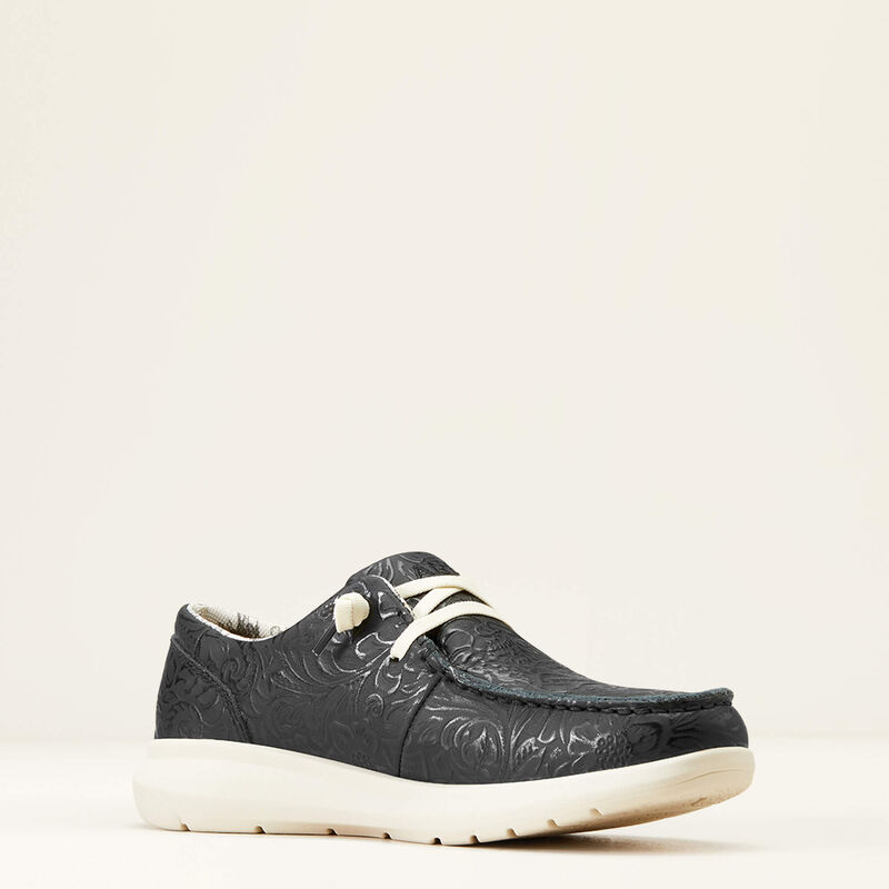 Women’s Ariat Hilo Shoes - Black Floral Embossed