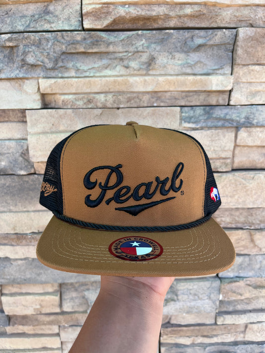 Hooey Pearl Tan/Blk Rope Cap 🧢