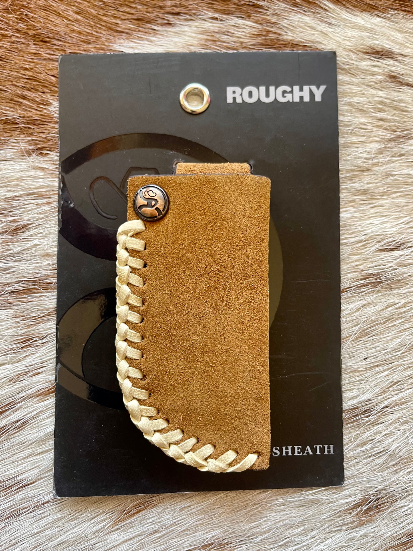 Hooey Tan Rough Out Leather Knife Sheath