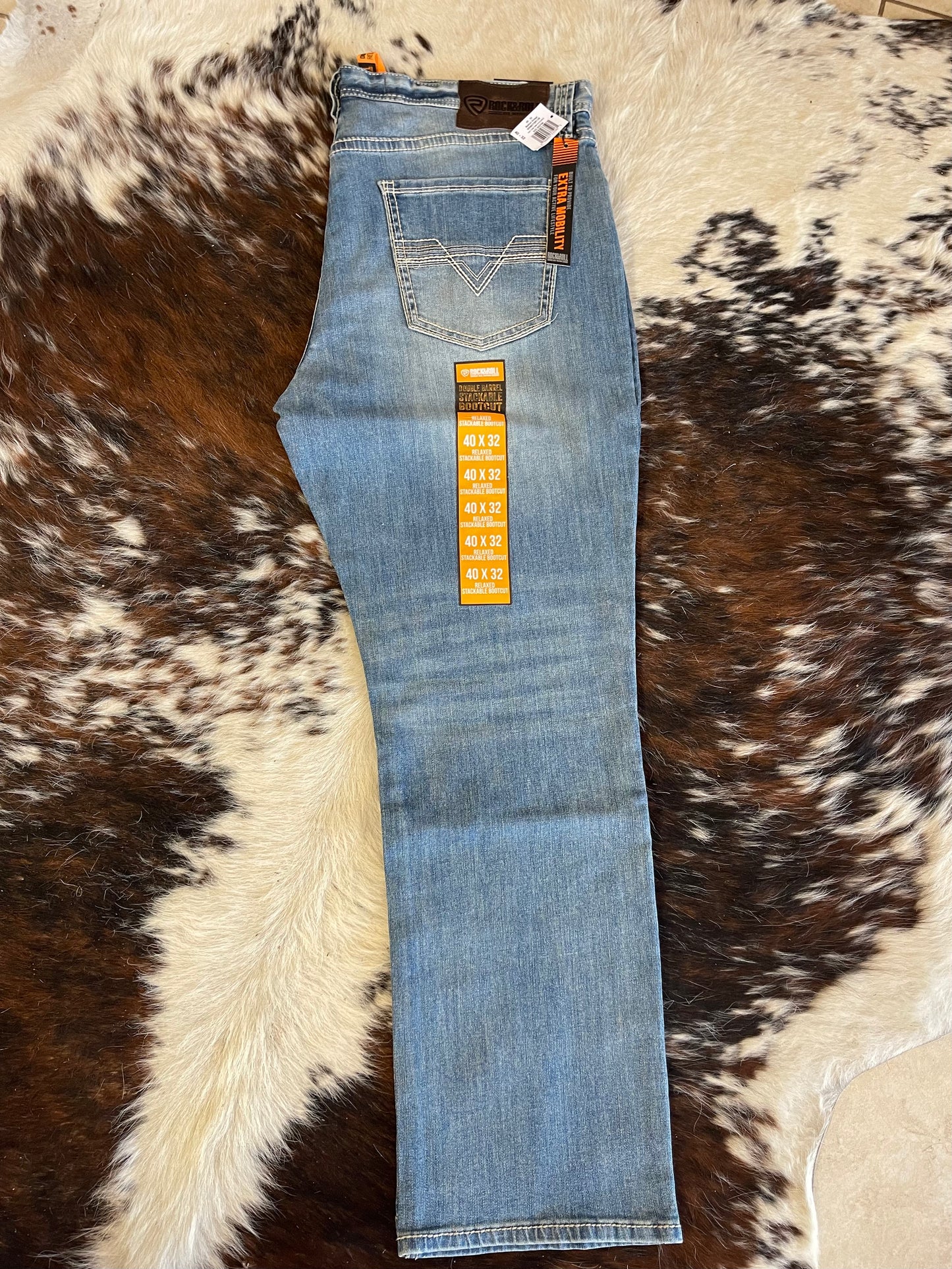 Rock&Roll Denim Two Tone Stackable Bootcut Jeans - Medium Vintage