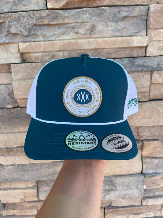 Hooey Teal/White Pearl Cap🧢