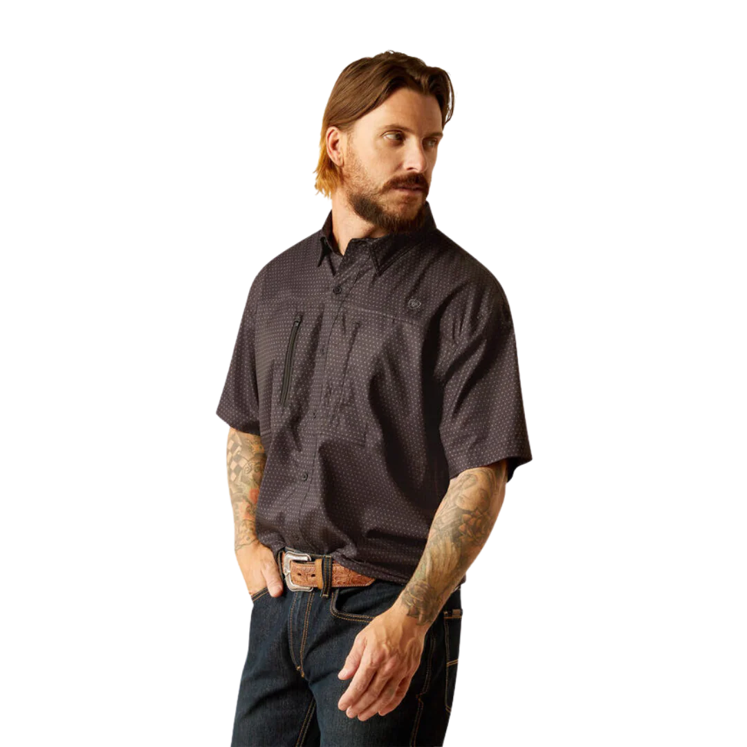 Men’s Ariat VentTEK S/S Shirt - Black Print