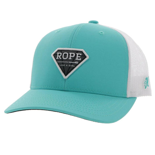 Hooey Turquoise/Black Rope Like a Girl Cap🧢