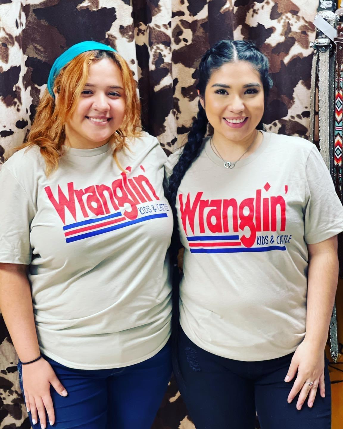 Wranglin' Kids & Cattle Tee