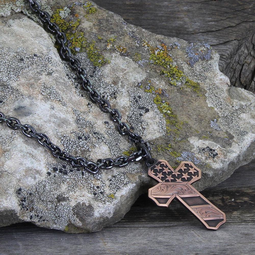 Montana Silversmiths Americana Cross Necklace