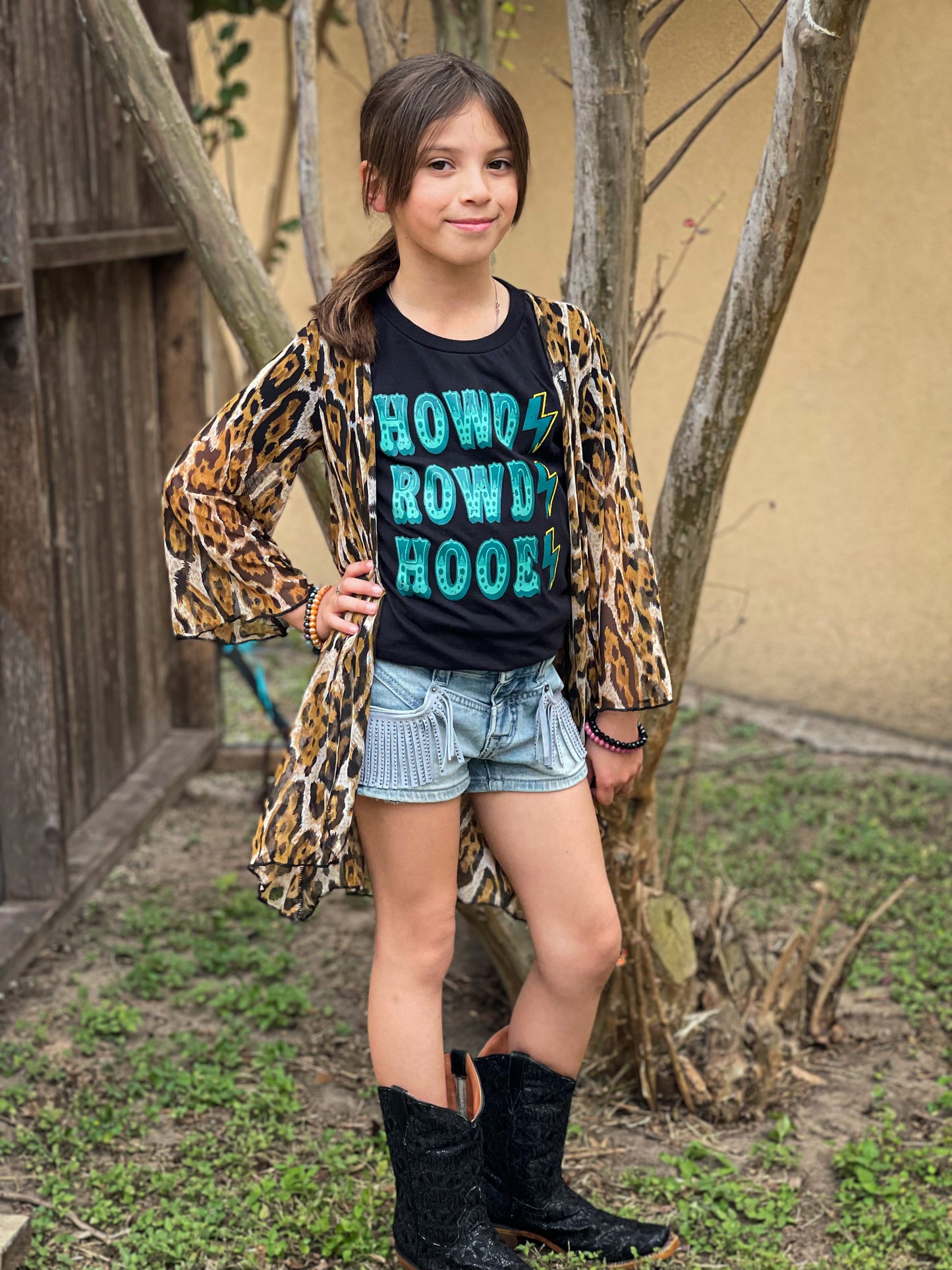 Girls Rock & Roll Fringe Shorts
