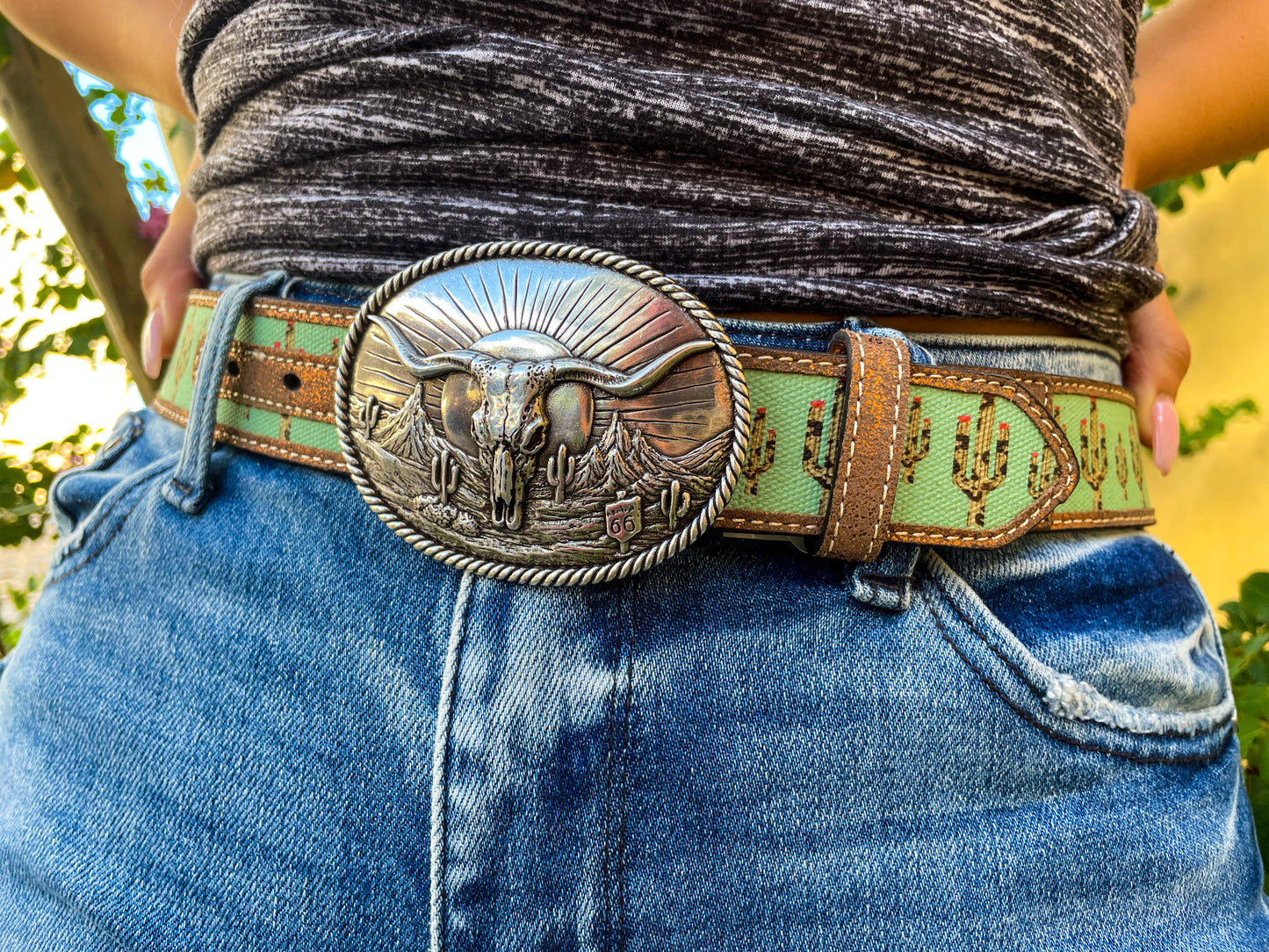 Ariat Mint Cacti Belt