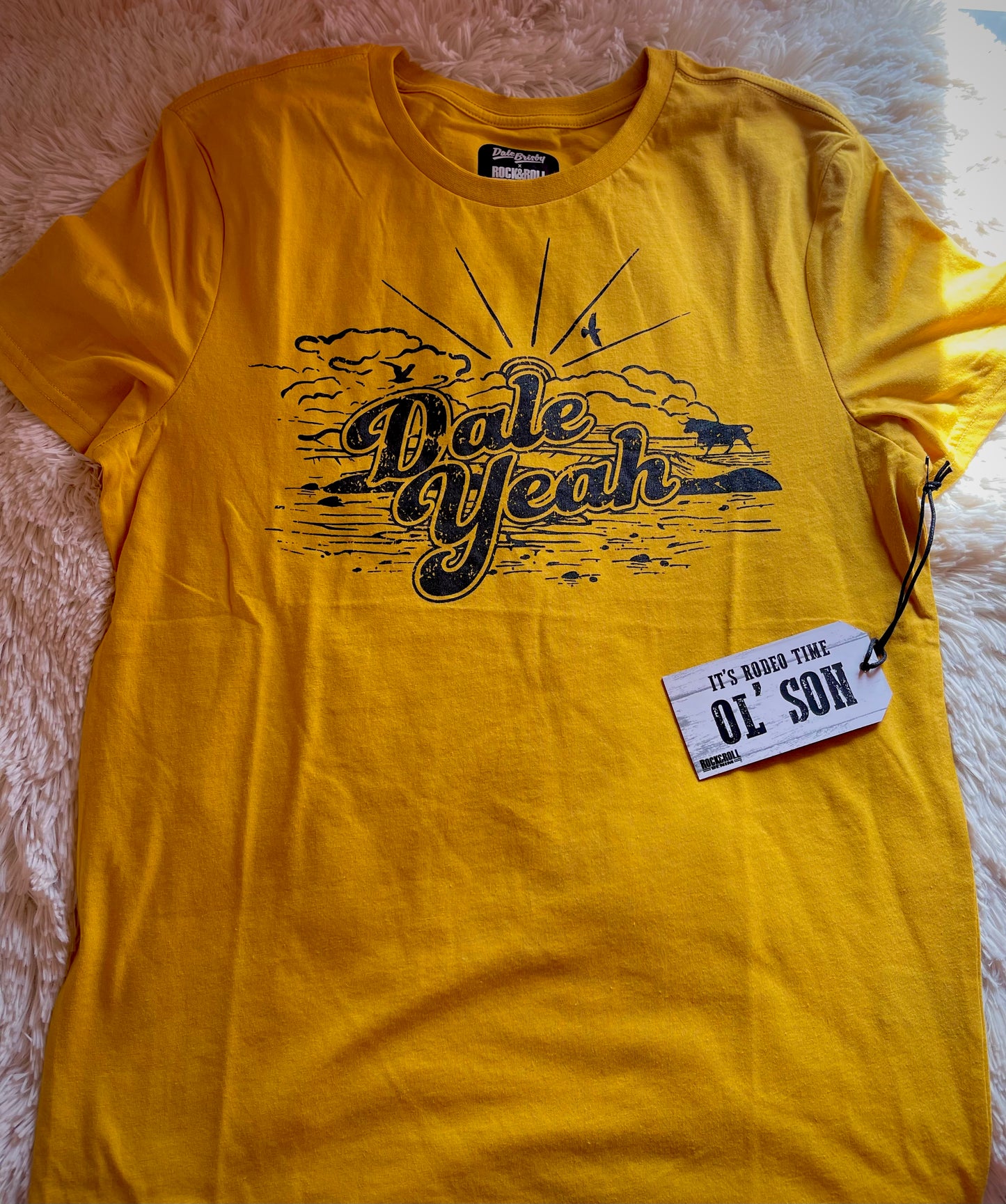 Rock & Roll Adult Mustard Dale Yeah Tee