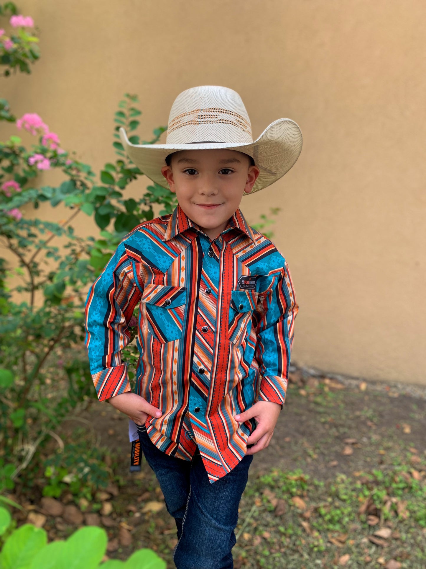 Youth Rock & Roll Aztec Poplin Caribbean