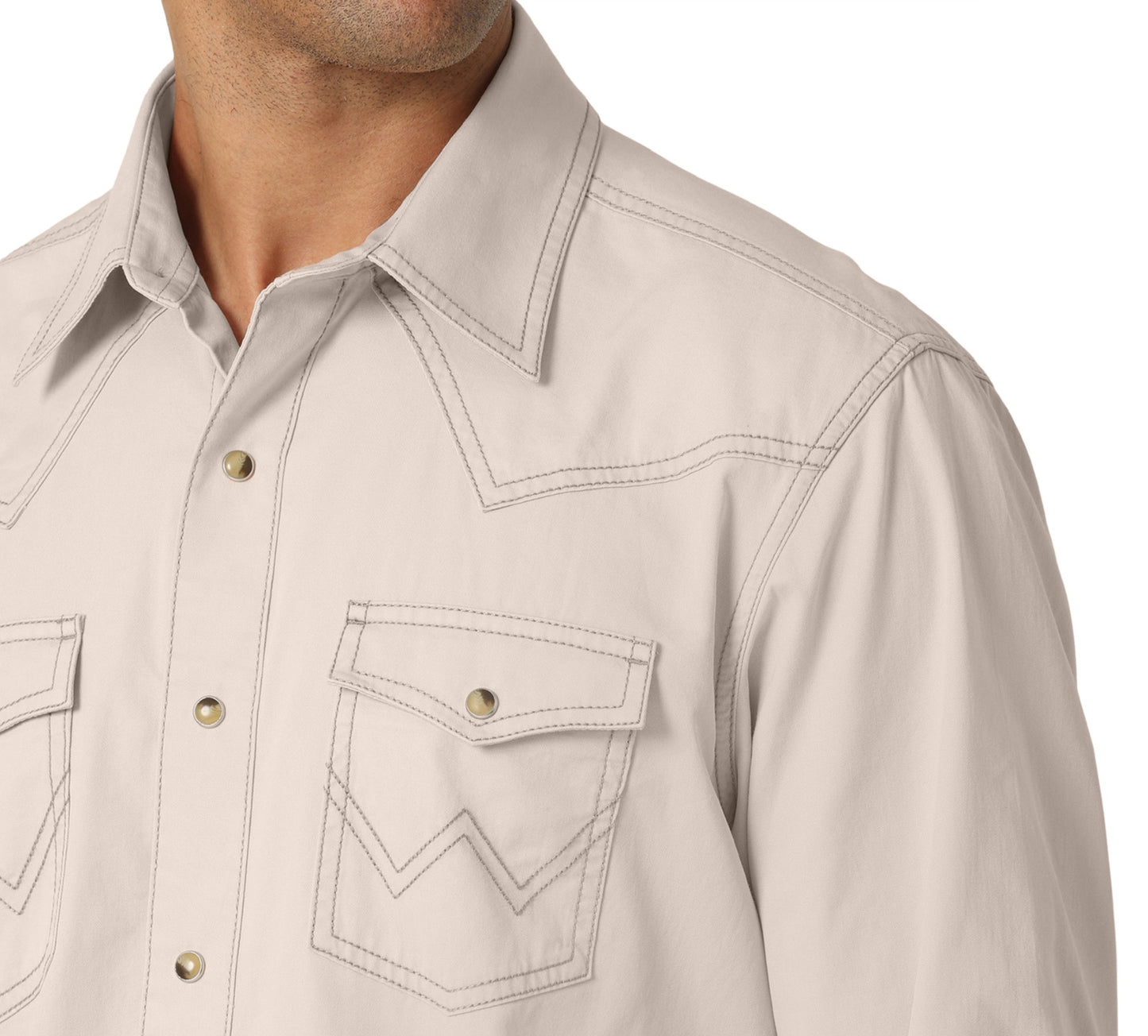 Wrangler Retro Tan LS Snap