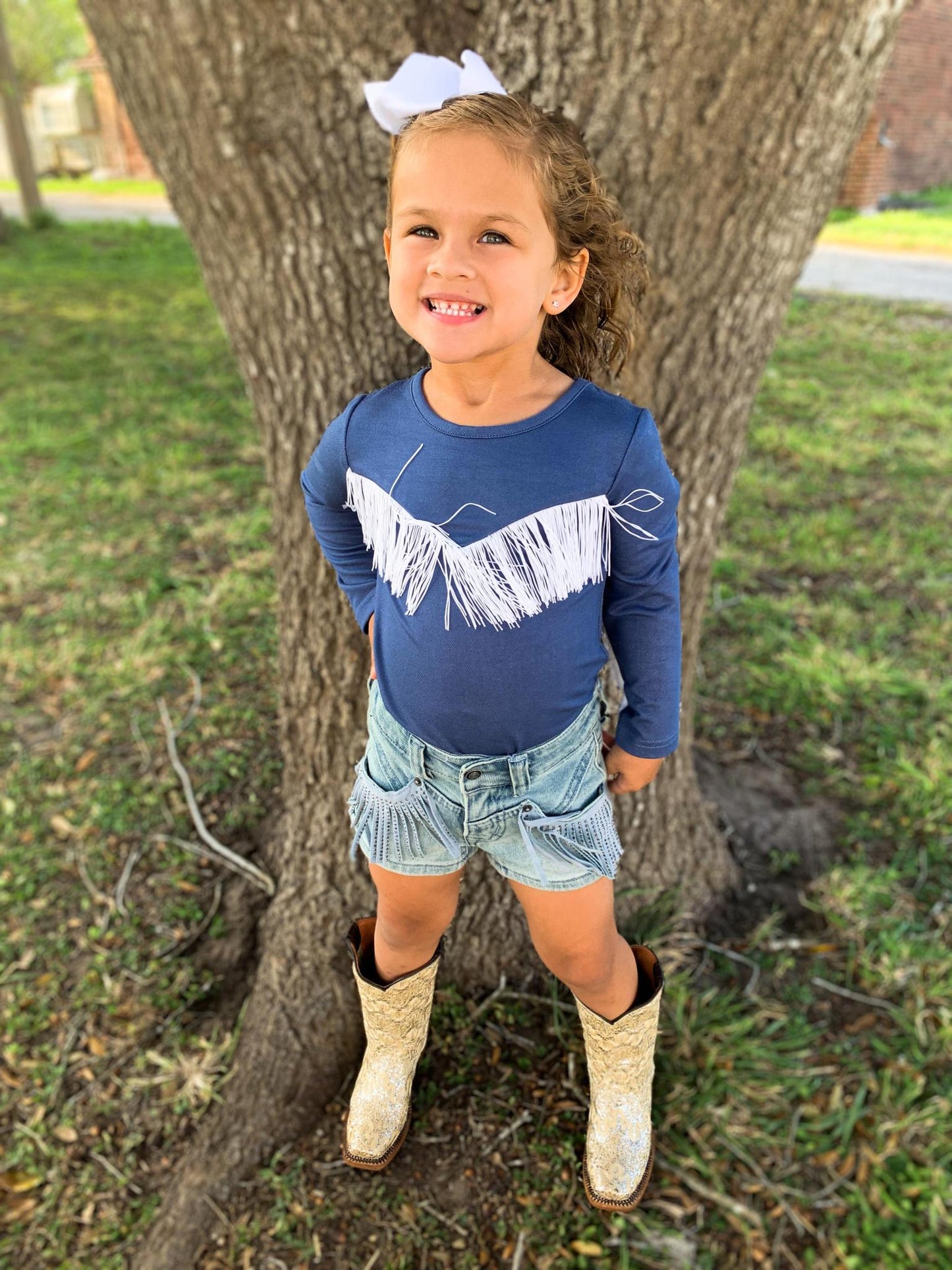 Girls Rock & Roll Fringe Shorts