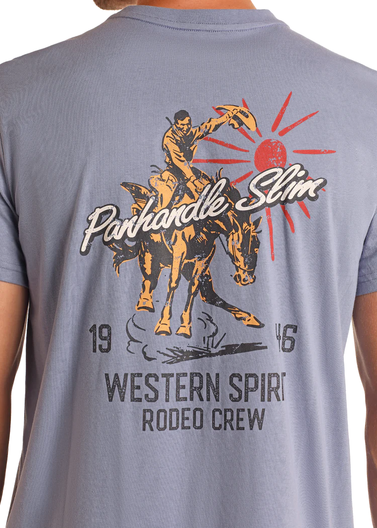 Rock & Roll Mens Graphic Tee Indigo