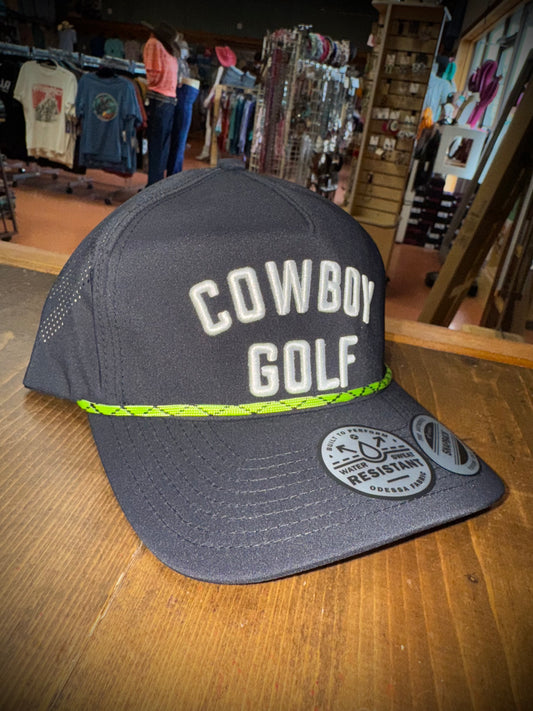Cowboy Golf Black & Neon Green 🧢