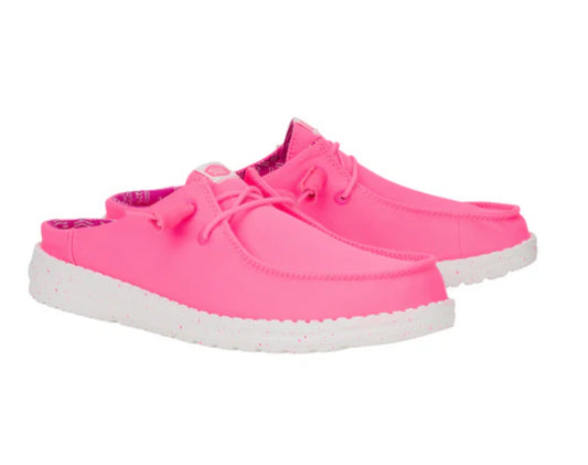 Wendy Slip Stretch Canvas- Neon Pink