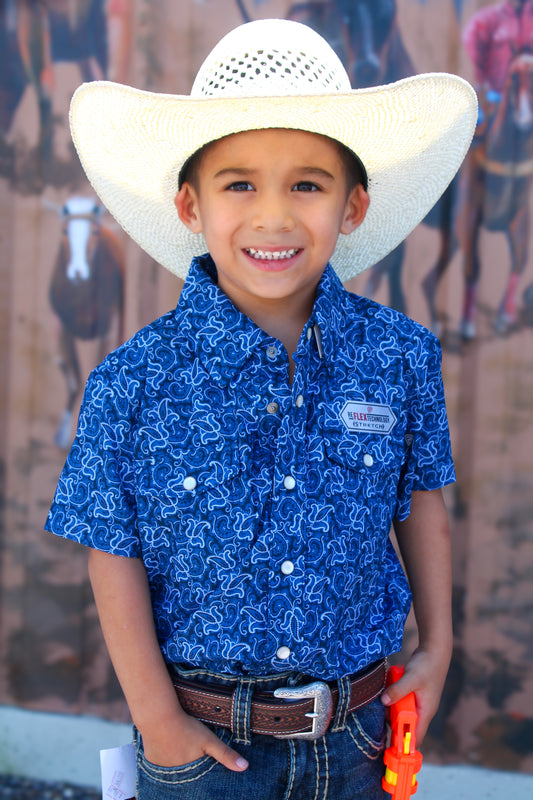 Rock & Roll Tek Western Paisley Blue
