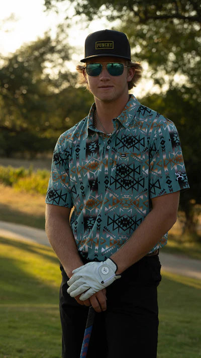 "HOT SHOT" TURQUOISE W/AZTEC POLO