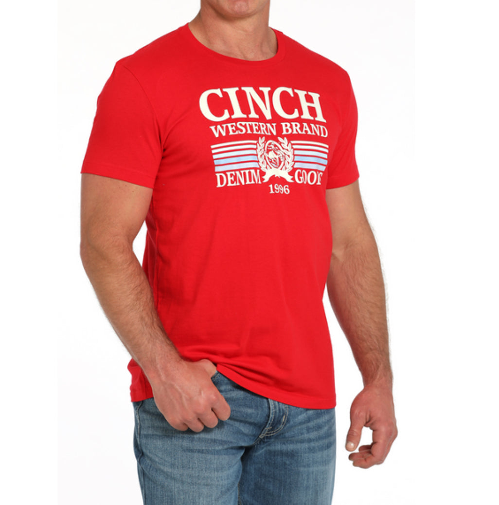 Cinch Western Brand Tee-Red