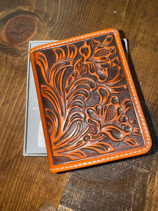 Bi-Fold Flip Floral Emb- Wallet