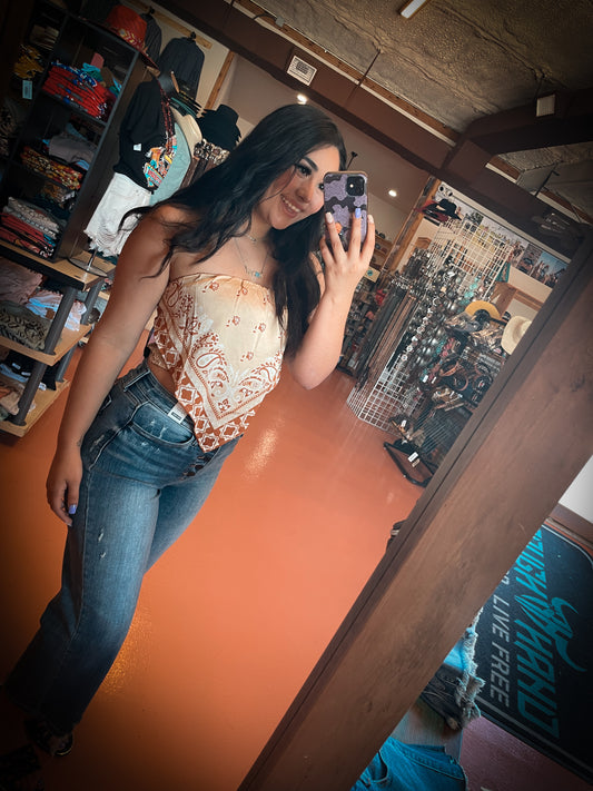 R&R Aztec Bandana Top