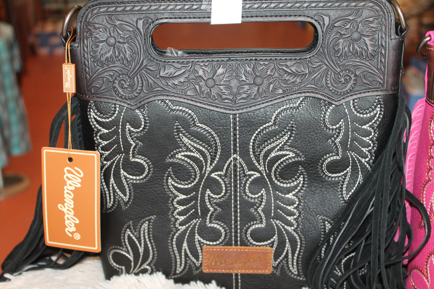 Wrangler Boot Stitch Fringe Crossbody