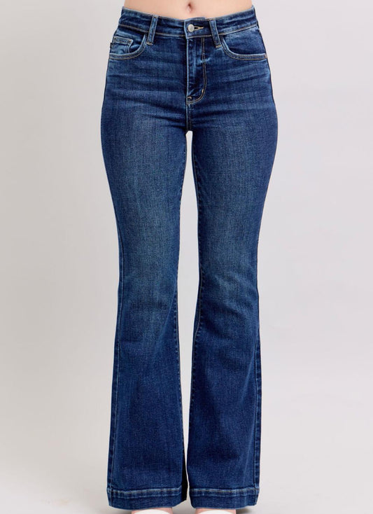 Judy Blue Hightwaisted Trouser Flares- Dark