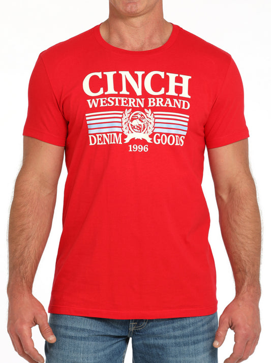 Cinch Western Brand Tee-Red