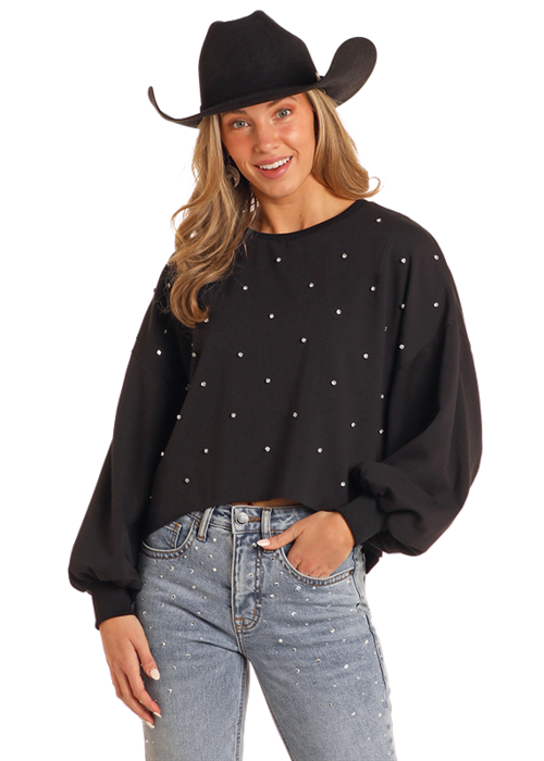 R&R Women’s Rhinestone Pullover