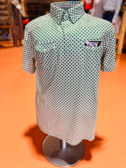 Red Dirt Green Abstract Polo SS ☑️