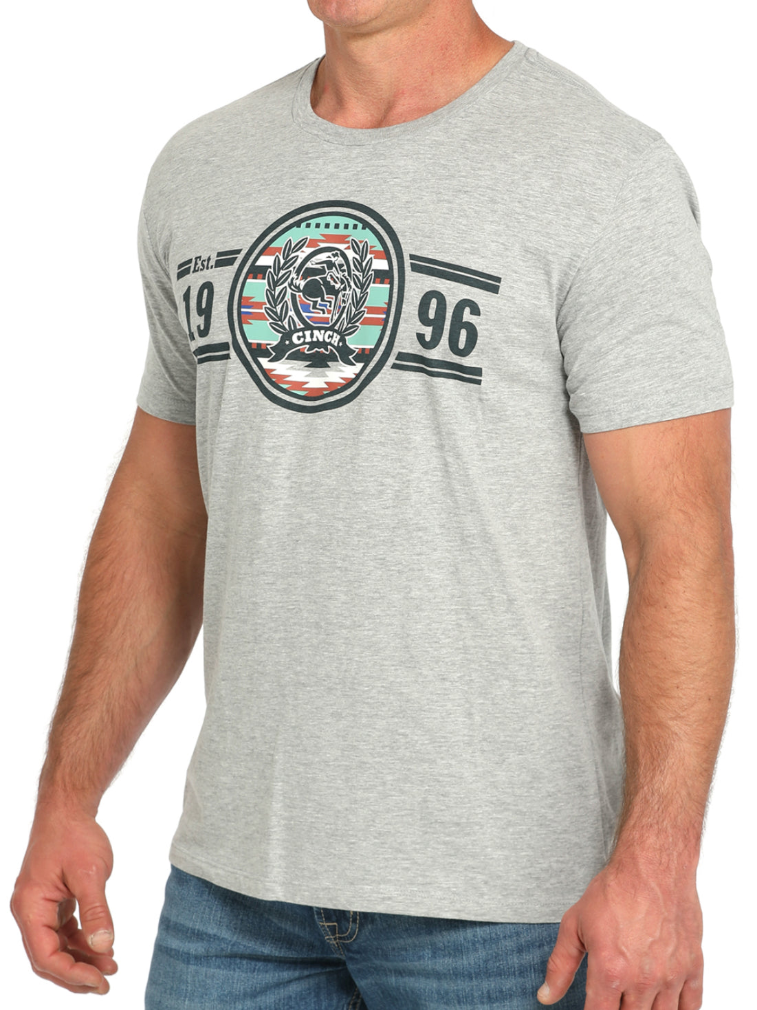 Cinch 1996 Logo Tee- Navy/Grey
