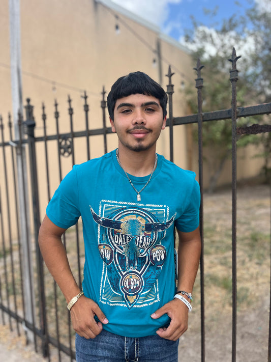 Dale Turquoise Graphic Tee