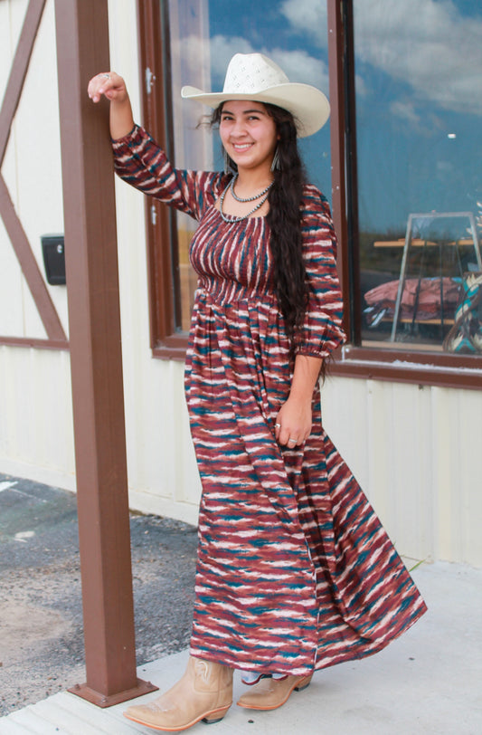 Maroon Nights Midi Dress